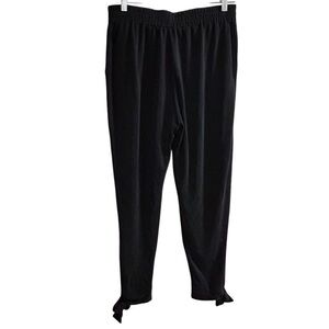 Elan Women’s Black Joggers‎ Large Tapered-Leg Pants w/ Side Pockets L